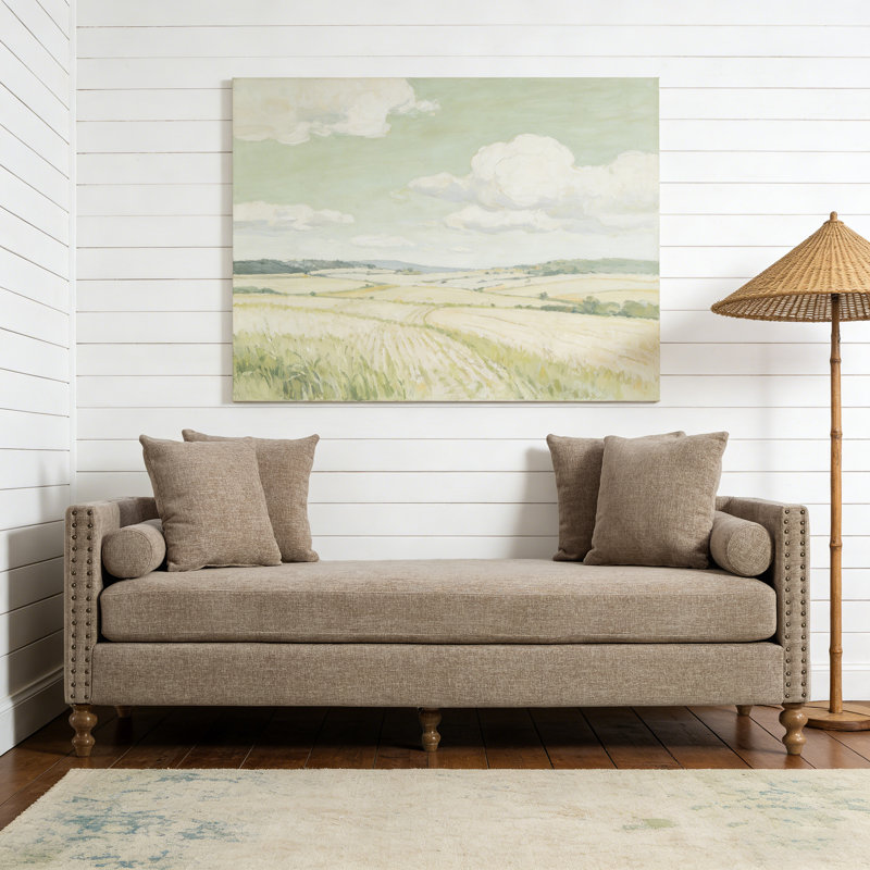 75.2'' Wide Upholstered Chaise Lounge Bed End Bench, Taupe