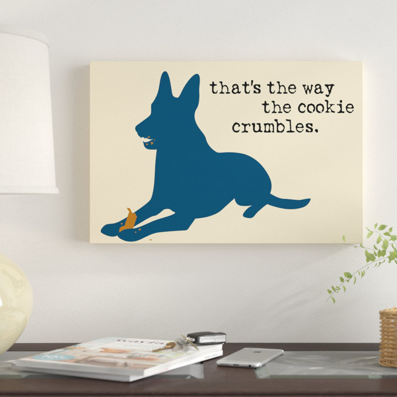 « cookie crumbles », impression sur toile, H 12 po x l 18 po x P 1,5 po, Pas de tapis, Toile tendue