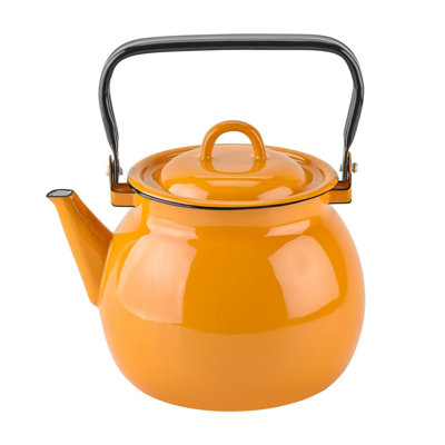 Vintage Farm Style Enamel Kettle