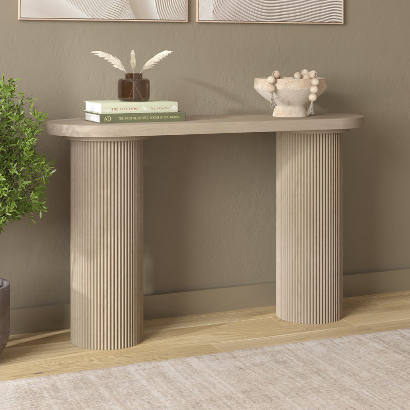 Console ovale 55 po Isa, Crème