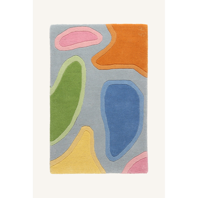 Charise Paisley Wool Hand Woven Area Rug, Rectangle 60 x 90cm