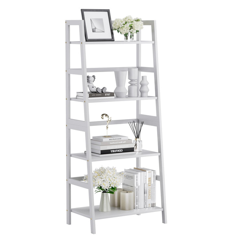 125cm H x 53.4cm W Standard Bookcase, White