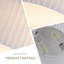 Plafonnier encastré 2 lumières en tissu plissé