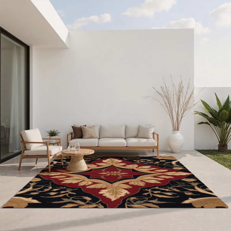 Tapis intérieur et extérieur Golden Herald, Rectangle 5 pi x 7 pi