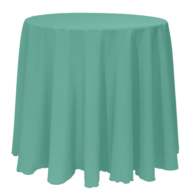 Solid Color Round Tablecloth, 108" x 108", Jade