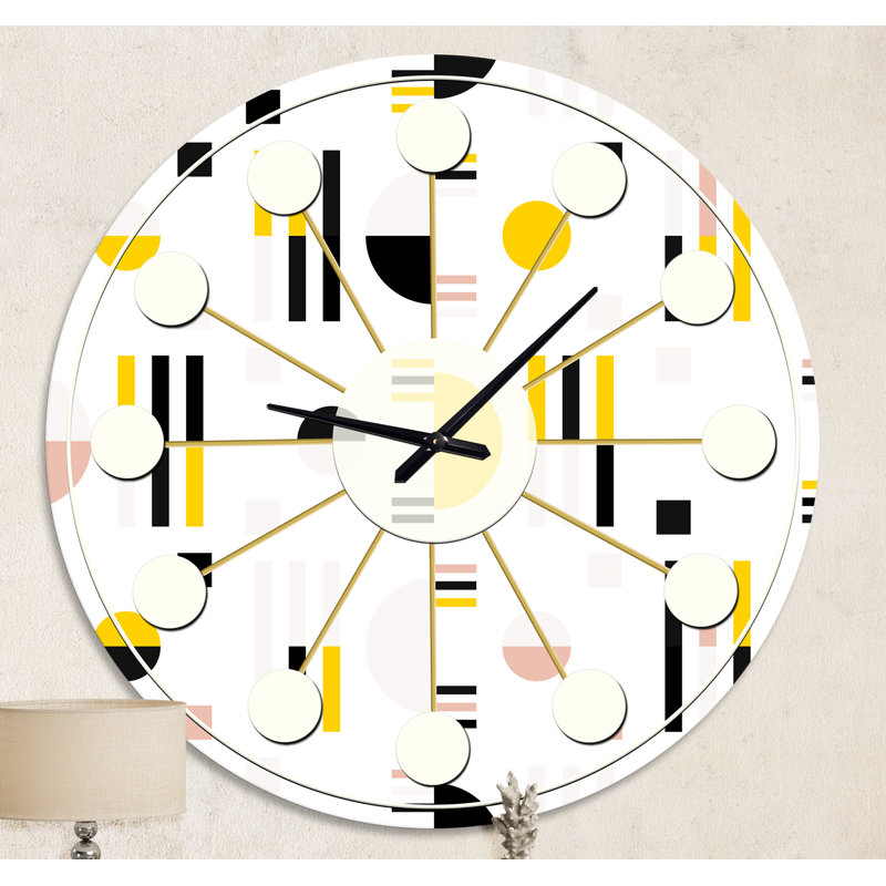 Horloge murale rétro Mid-Century, Moyenne