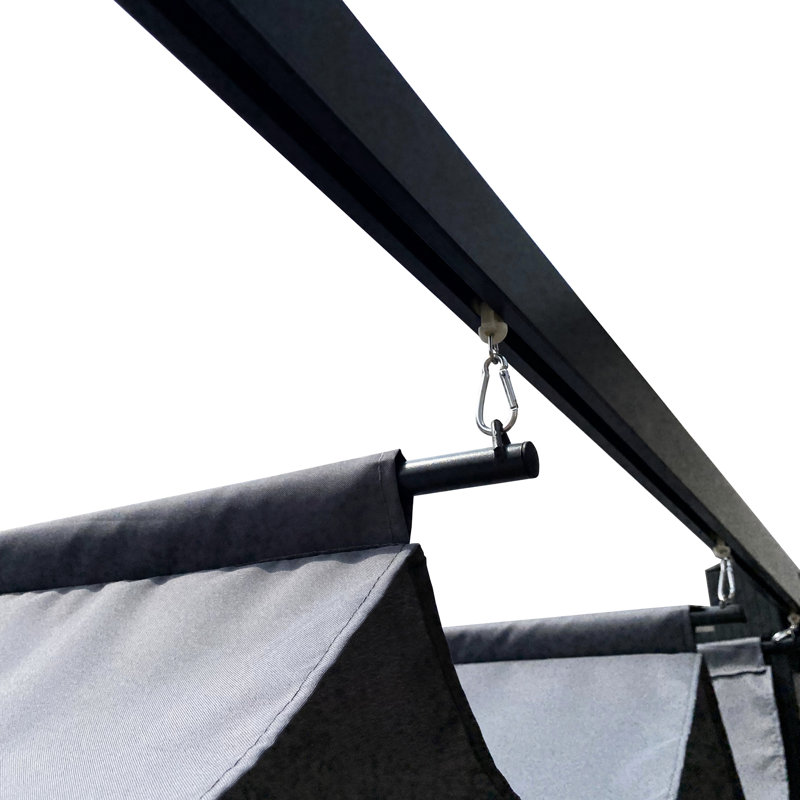 Toit de remplacement pour auvent de pergola 10X10 pi - Blocage simple, assemblage simple, tissu gris