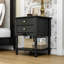 Elegent Nightstand With 2-Drawer & 1-Shelf-2125992229