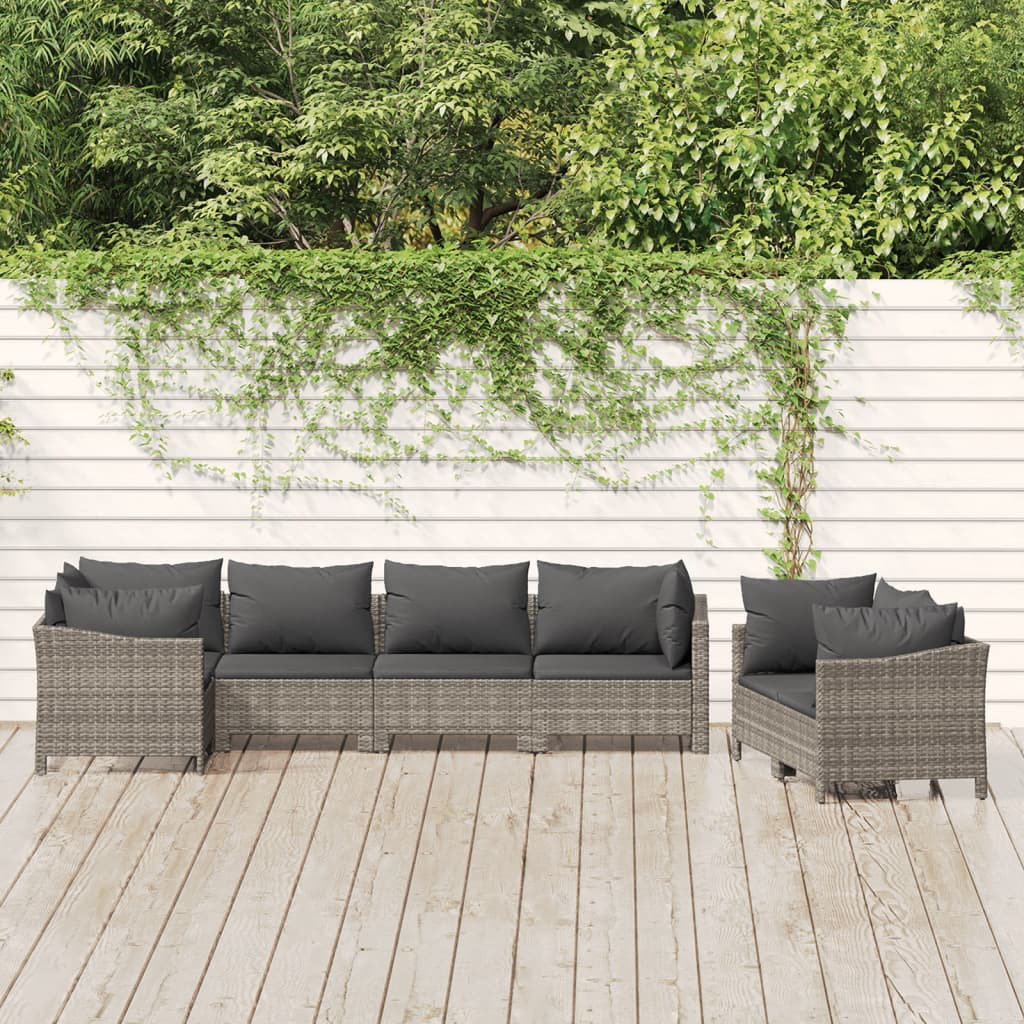 7-Sitzer Lounge-Set Hojovice aus Rattan mit Polster