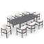 Ensemble repas d'extérieur pour 8 personnes avec table rectangulaire extensible-194823405-194823407