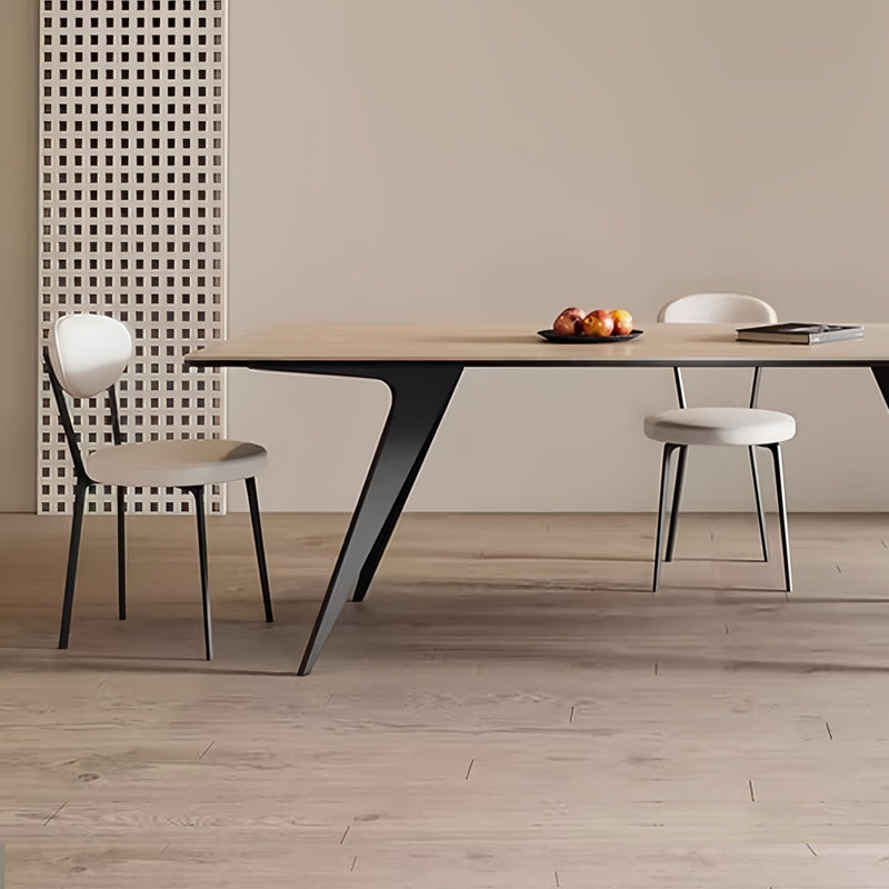 Modern practical simple dining table and chairs, 29.5"H x 55.1"L x 31.4"W