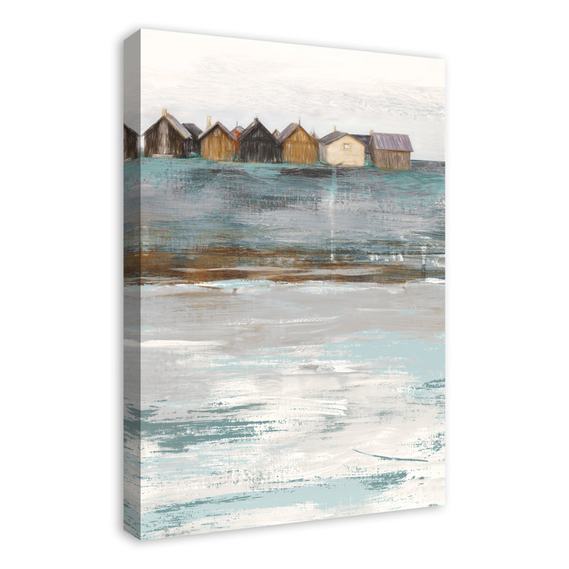 Abstrait granges - reproduction d'art sur toile tendue