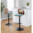 Laurenzio Swivel Upholstered Adjustable Height Counter Stool with Metal Frame-93570924-93570923