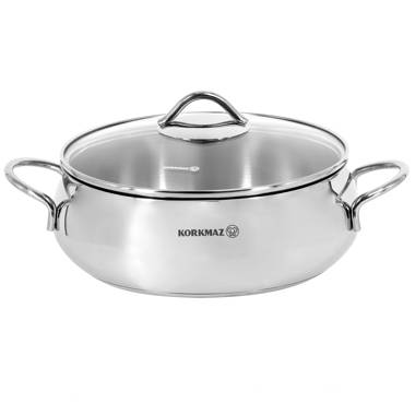 Martha Stewart 5 Quart Stainless Steel Dutch Oven With Vented Glass Lid
