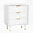 3-drawer Nightstand 23.6'' W White Beside Table