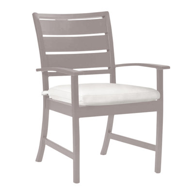 Chaise avec accoudoirs en aluminium Charleston - Huître