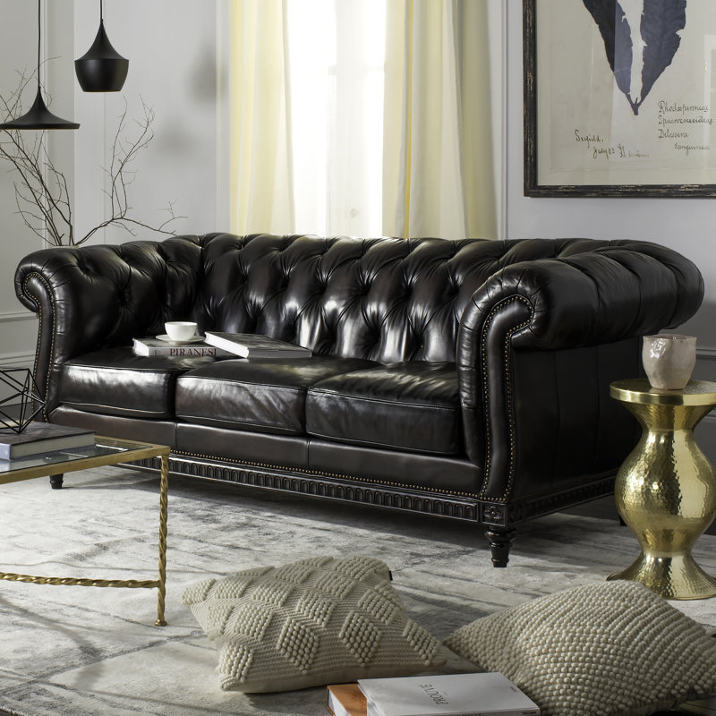 Canapé Chesterfield en cuir Shoreham