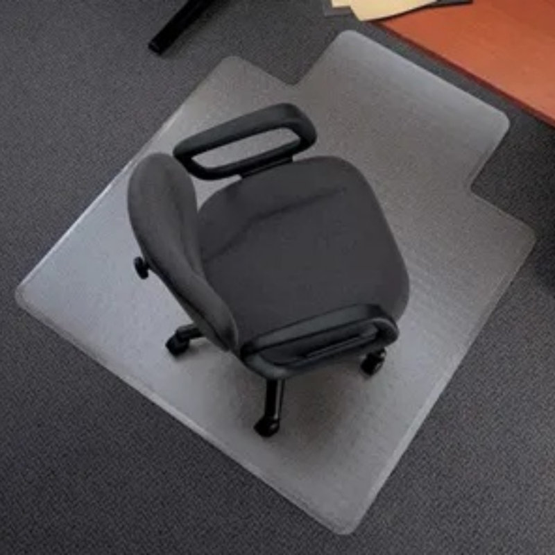 Tapis de protection transparent pour chaise de bureau avec rebord, tapis de protection antidérapant pour chaises de bureau à roulettes, idéal pour les surfaces en moquette à domicile, au bureau ou dans les salles de jeux.