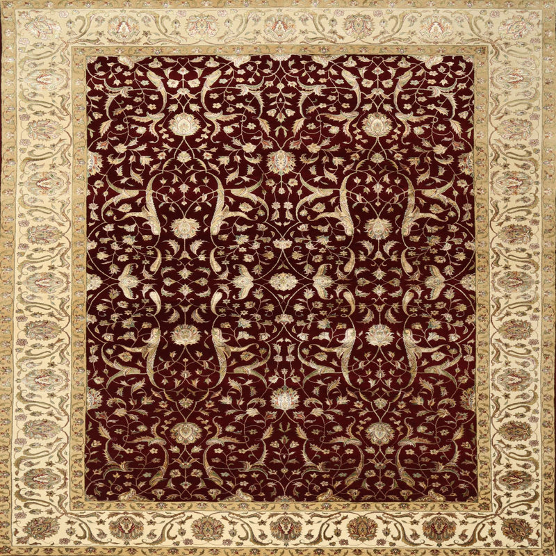 Tapis traditionnel brun / beige Diomede, Rond 5 pi