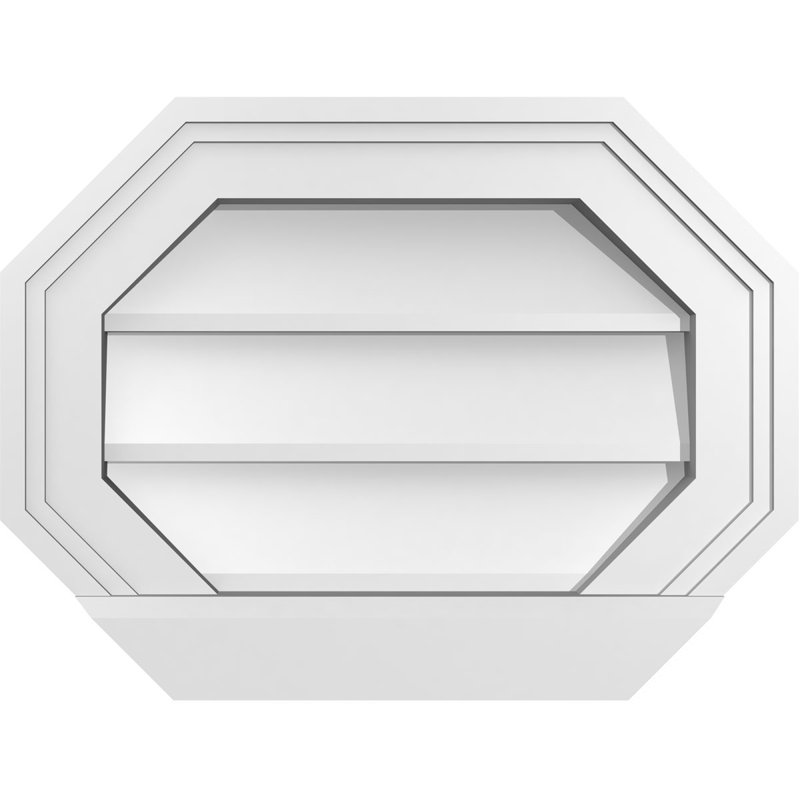 Évent horizontal gondole allongé en surface octogonal Signature, H 12 po x l 16 po x P 2 po
