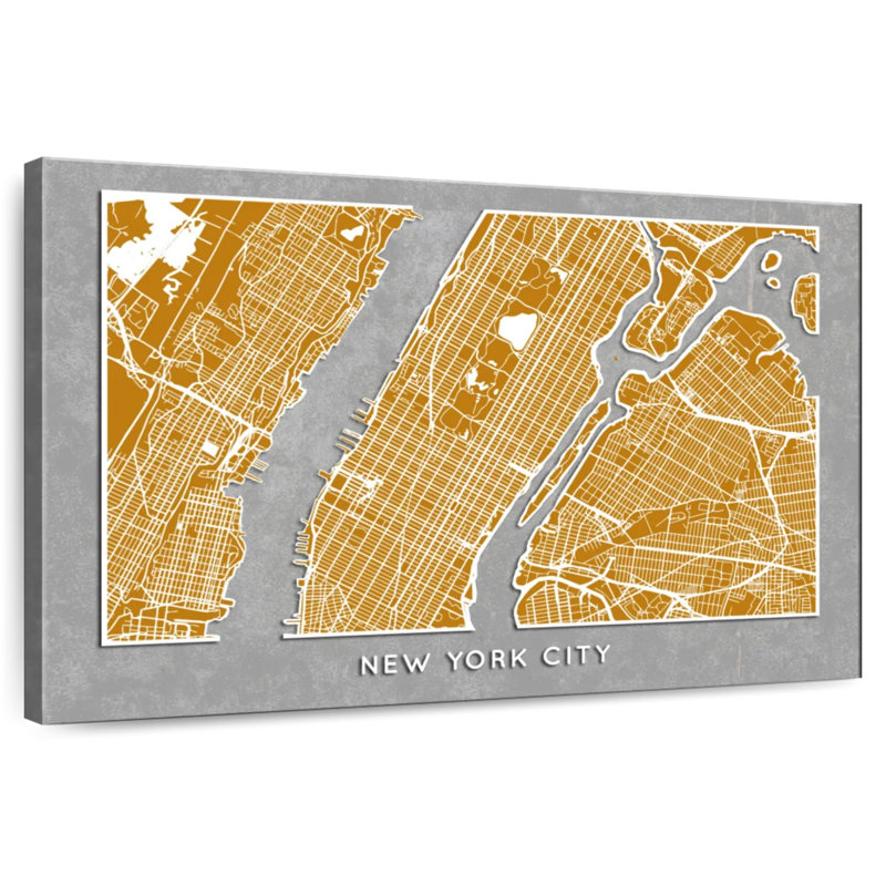 Aliaz Golden NYC, 16" H x 24" W