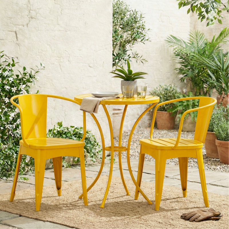 Ensemble de 3 pièces en métal, Yellow