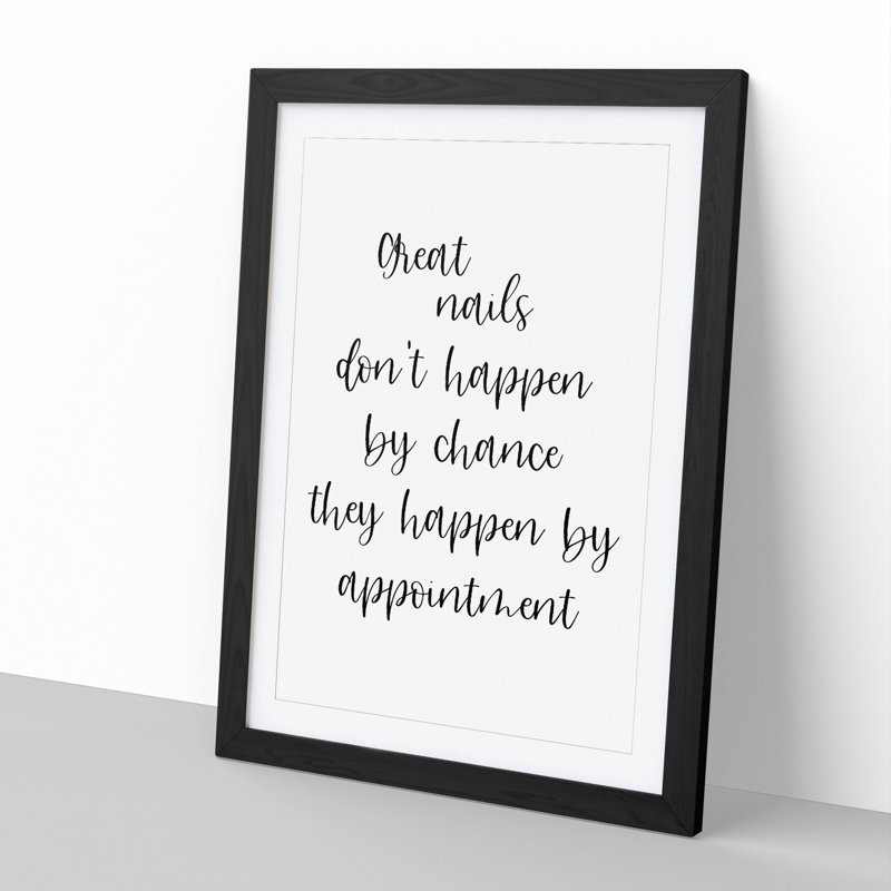 Great Nails - Framed Print, 36cm H x 27cm W x 2cm D, Black Framed