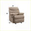 Fauteuils inclinables inclinables modernes avec accoudoirs coussinés | Brun clair brun clair | Microfibre