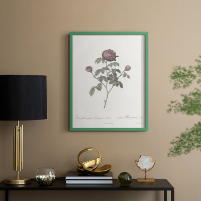 Impression florale vintage encadrée CXLVI - bois massif