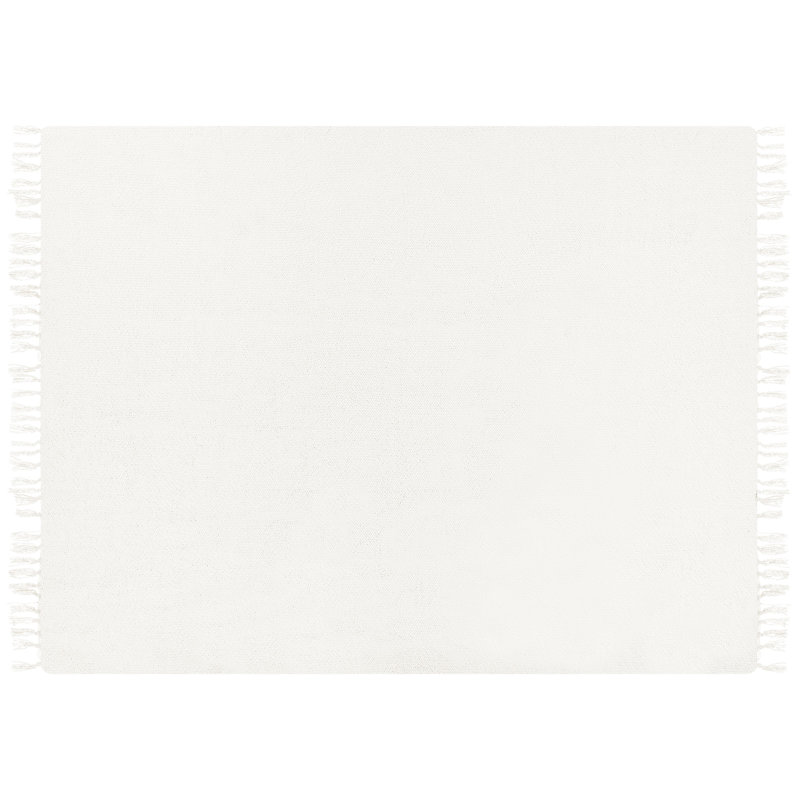 CHAOHANI Woven Throw Blanket, Off White, 150cm W x 200cm L