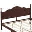 Base de lit plateforme avec tête de lit à vagues rétro, support de lattes en bois, aucun sommier requis, assemblage facile, structure robuste, design rétro classique-2005742408-2005742404