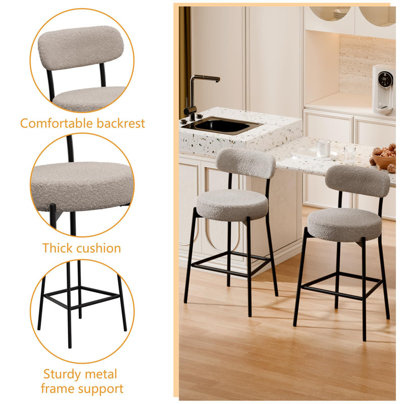 Arro Modern Bar Stools , Grey