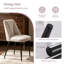 Modern Linen/Suede Upholstered Dining Chair with 8cm Thickened Cushion (Set of 2/4)-417306425-417306427