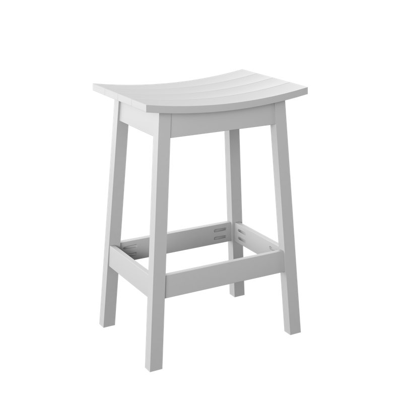  Tabouret de selle «Bar Hauteur» blanc, 30", Blanc