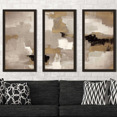 " Muted Abstract I " by Lanie Loreth 3 - Pieces