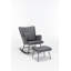 Comfortable Rocking Glider Chair With Lumbar Pillow And Ottoman For Nursery, Living Room, Or Bedroom