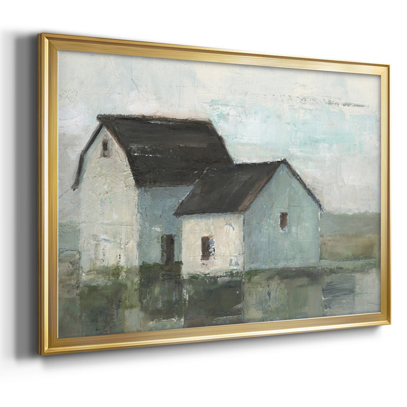 Barn At Sunset II, reproduction d'art sur toile, H 30 po x l 44 po x P 1,5 po, Or