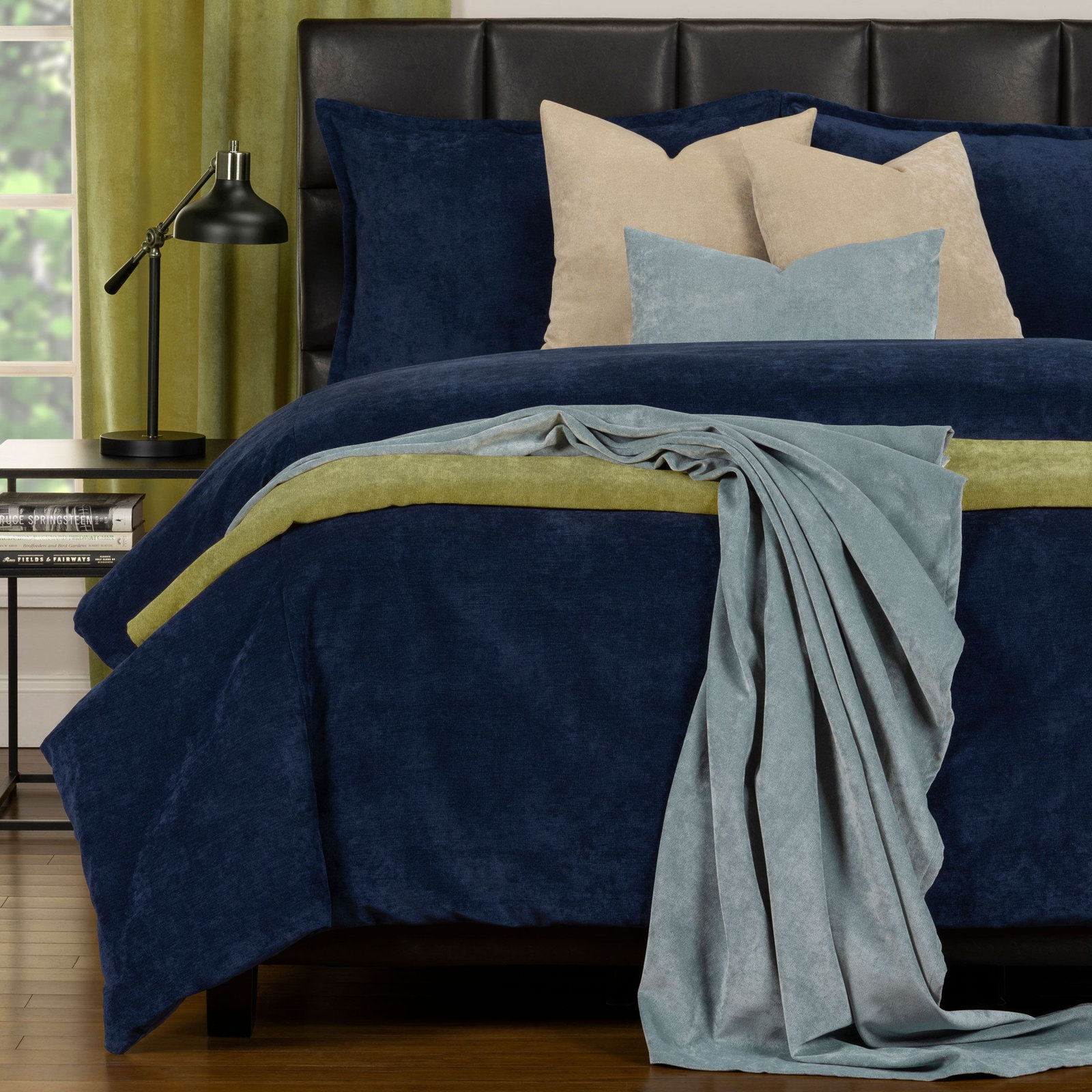 Chambliss Hemmed Throw Blanket, Full/Double, Light Blue