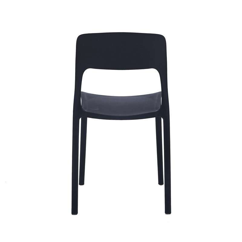 45.29cm H Stacking Side Chair, Black