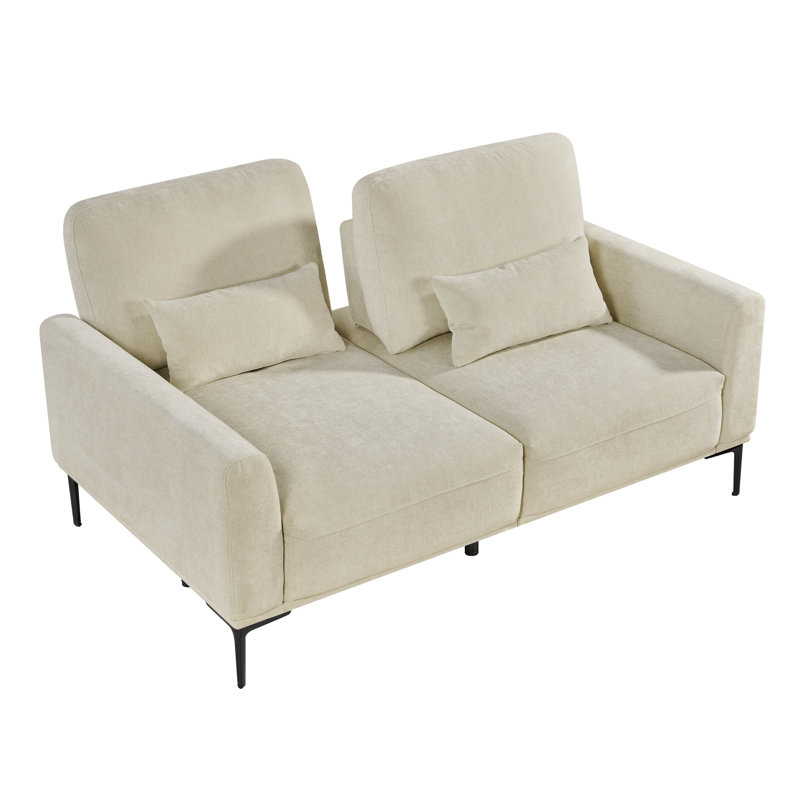 Canapé 68 po avec dossier réglable Dinardi, L 68 po, 2, Beige