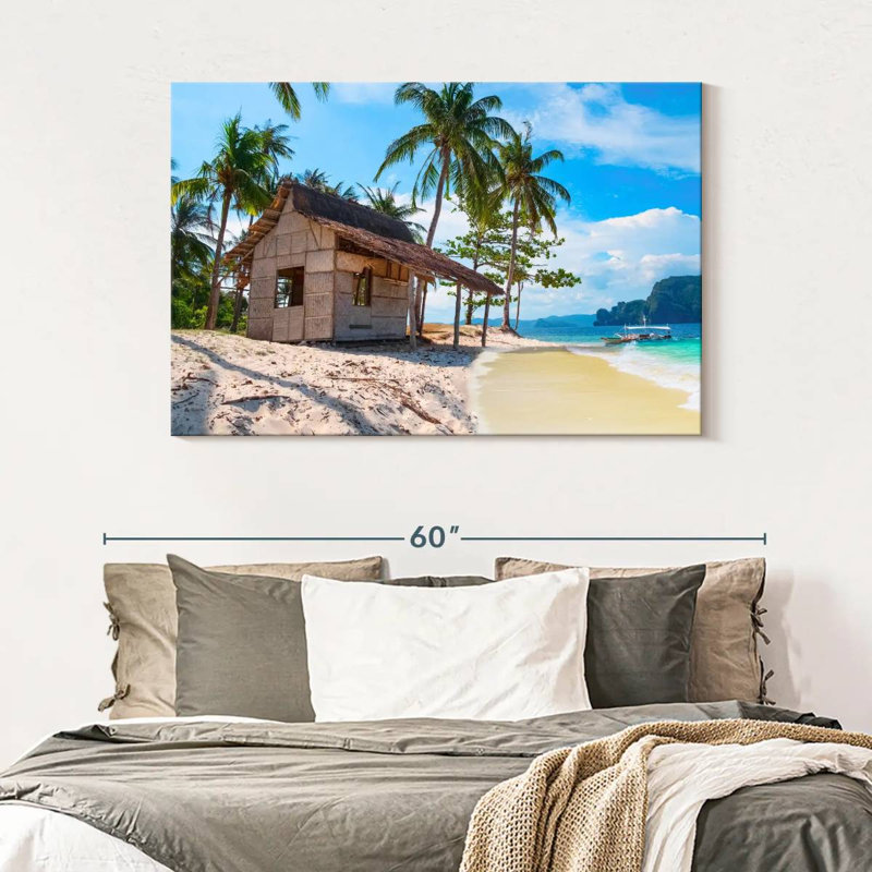 Cabane de plage tropicale Lilie Palawan, H 32 po x l 48 po