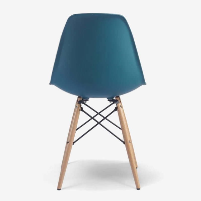 Chaise en plastique Neveyah, Bleu sarcelle