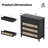 39.4'' W Rectangular Wooden Sideboard Buffet – Modern Rattan Design Storage Cabinet With 4 Drawers（Black）-127381560