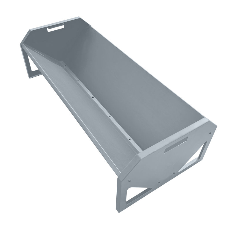 Mangeoire pour animaux 22 gallons en acier galvanisé - Auge à foin de qualité supérieure avec revêtement antirouille, base en forme de V anti-basculement, peut contenir des chevaux, des bovins, des moutons, des chèvres et des cochons