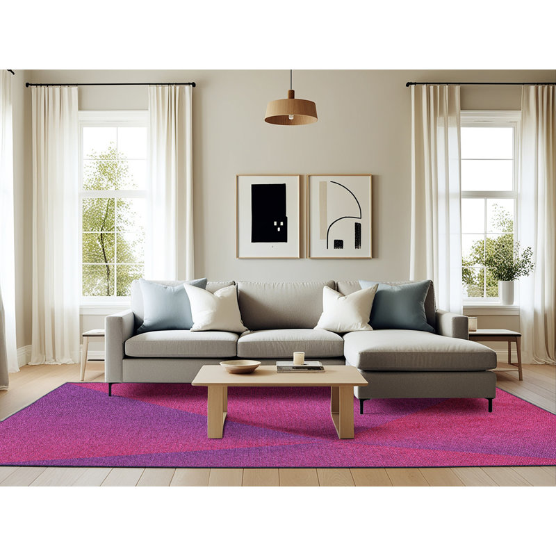 Performance Wool Abstract Indoor Rug, Rectangle 6' x 9'