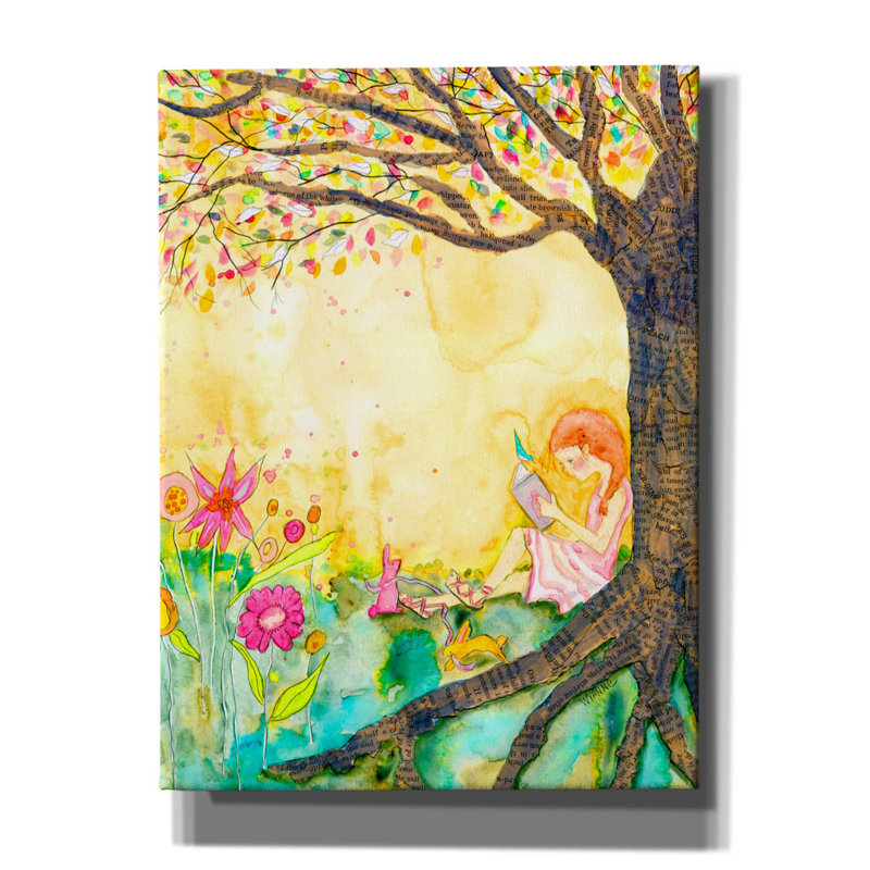 «Book Nook» par Wyanne, art mural sur toile, H 16 po x l 12 po x P 0,75 po