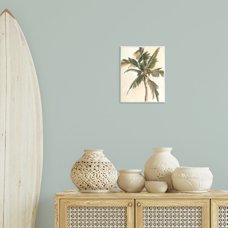 Muted Palm Tree Wall Plaque Art by Ethan Harper
