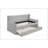 Contemporary Style 1pc Day Bed w/ Slat Trundle Button Tufted Light Gray Finish Bedroom Furniture