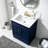 Eyrun 24" Blue Modern Single Bathroom Vanity With Ceramic Top