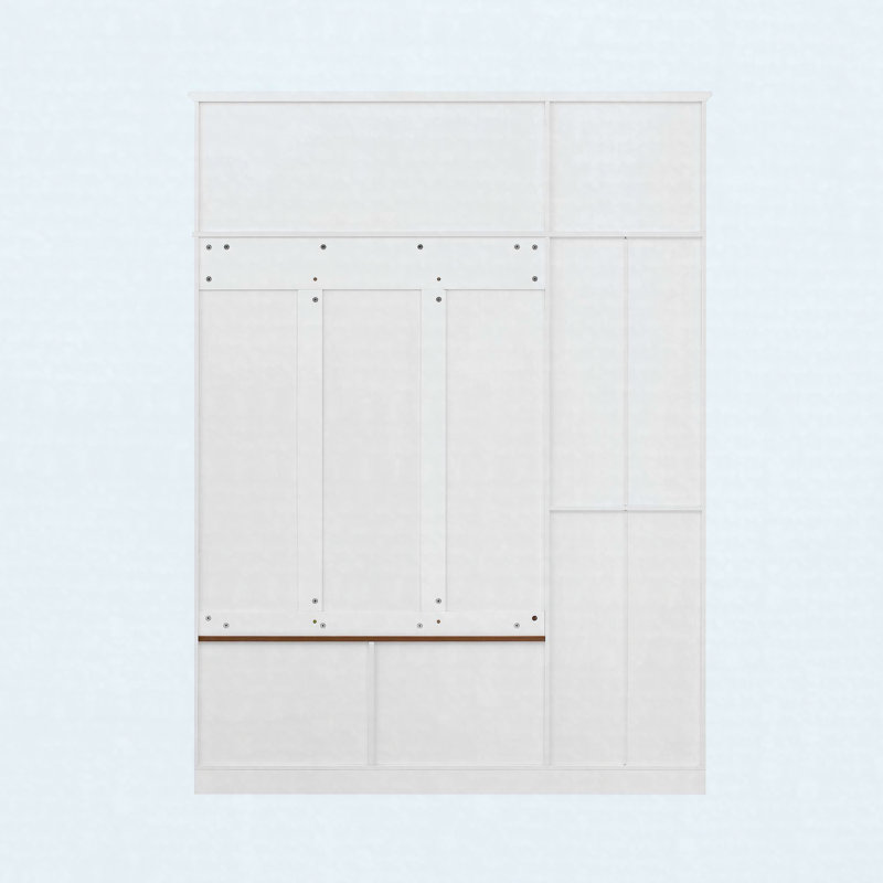 3-in-1 Hall Tree with Overhead Storage Cabinet, Adjustable Shelves, Drawers and Bench Entryway Organizer